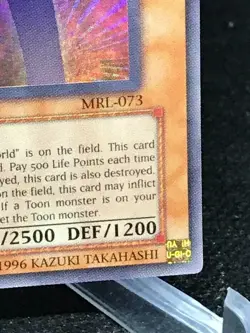 Toon Summoned Skull Magic Ruler MRL-073 1st Edition Ultra Rare Vintage - Image 4