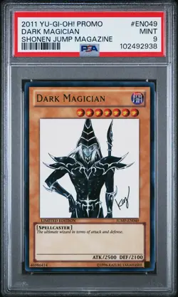 2011 YU-GI-OH! PROMO SHONEN JUMP MAGAZINE #EN049 DARK MAGICIAN PSA 9 - Image 1