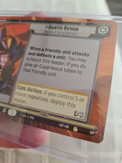Star Wars Unlimited LotF Hyperspace Card LOF281 Darth Revan PACK FRESH - Image 3