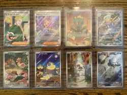 Pokemon Mega Evolution Lot Of 8 Cards Illustration Rares & Full Art Trainers - Image 1