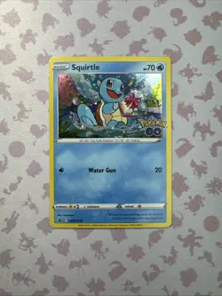 Squirtle SWSH233 Pokemon Go Black Star Promo Holo NM Pokemon Card - Image 1
