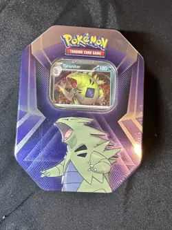Pokemon Tyranitar Triple Whammy Collector Tin (3 Card Packs) New Factory Sealed - Image 1