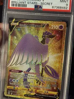 Pokemon Cards Articuno V 181/172 Gold Full Art Brilliant Stars - PSA 9 MINT - Image 2