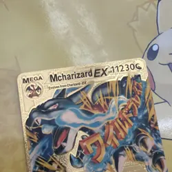 Mcharizard EX Mega M Charizard Gold Foil Fan Art Pokemon Card 108/106 NM - Image 3