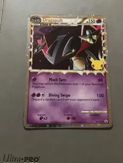 Dragapult Prime SWSH132 JUMBO Celebrations Promo with Dragapult card binder-NEW - Image 1