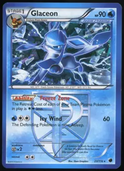 Pokemon Glaceon Plasma Freeze - Extras Card, LP Condition-opie - Image 1