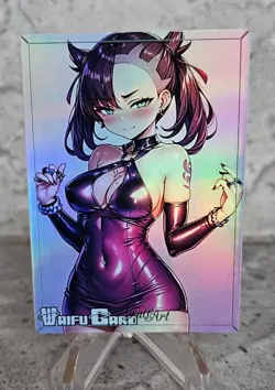 Marnie Trading Card Waifu Goddess Story Anime Girl holo Karte Manga Full Art - Image 1