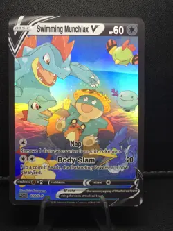Pokemon Swimming Munchlax V Waifu Cute Doujin Ultra Rare Foil ACG Art Card - NM - Image 1