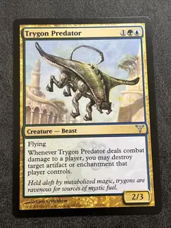 Mtg Misprint Ink Error Oddity Trygon Predator Multicolor Creature Uncommon Beast - Image 1