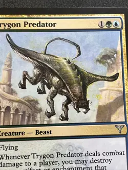 Mtg Misprint Ink Error Oddity Trygon Predator Multicolor Creature Uncommon Beast - Image 3