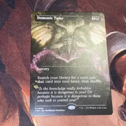 Demonic Tutor X1 Mtg Commander Masters Nm Borderless - Image 1