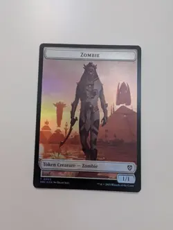 MTG - Zombie 0003/Shapeshifter Token (Foil) - Aetherdrift NM/M Condition - Image 1