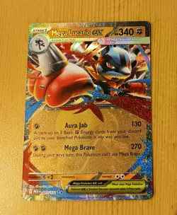 Mega Lucario ex 077/132 Me01: Mega Evolution Holo Pokemon NM PACK FRESH - Image 2