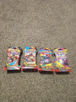 Pokemon TCG Mega Evolutions Full Art Set 4 Sleeved Booster packs Sealed - Image 2