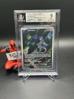 BGS 9 Mewtwo 52 Pokemon 151 UPC Black Star Promo #52 “Batman” Art With Subgrades - Image 1