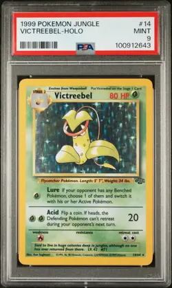 1999 POKEMON JUNGLE #14 VICTREEBEL-HOLO PSA 9 - Image 1