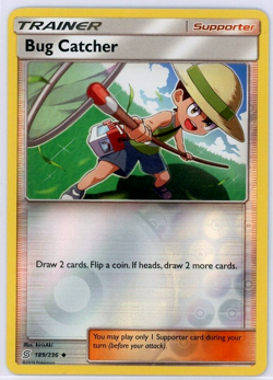 Pokemon TCG Bug Catcher 189/236 Sm-Unified Minds Reverse Holo - Image 1