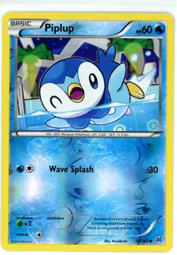 Pokemon TCG Piplup 36/162 XY Breakthrough Reverse Holo - Image 1