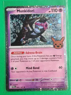 Pokemon TCG Halloween Trick Or Trade 2024 Munkidori #95/167 Cosmos Rare - Image 1