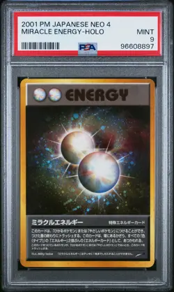 2001 POKEMON JPN NEO 4 MIRACLE ENERGY-HOLO PSA 9 - Image 1