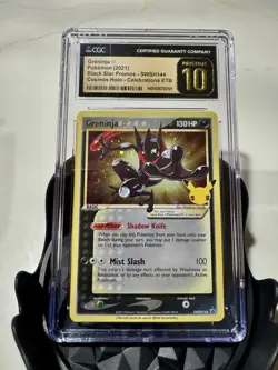 Pokemon 2021 Greninja SWSH144 Celebrations Black Star Promo CGC 10 PRISTINE - Image 1