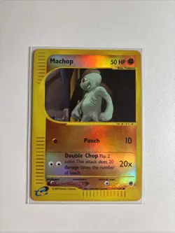 Pokemon TCG Machop Reverse Holo E-series Expedition 117/165 - Image 1