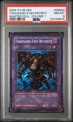 Yugioh Thousand-Eyes Restrict MC1-EN004 Secret Rare Limited Edition 2004 PSA 8 - Image 1