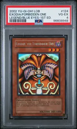2002 1ST ED #124 EXODIA THE FORBIDDEN ONE PSA 4 - Image 1