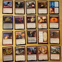 Magic The Gathering Lot Of 20 Red Cards Including Rares and Mythics NM - Image 1
