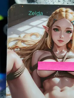 1/1 Only 1 Made Zelda Princess Game NSFW Lonestar Customs Topless Waifu Card - Image 2