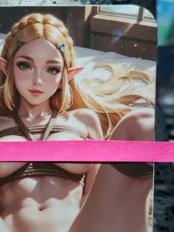 1/1 Only 1 Made Zelda Princess Game NSFW Lonestar Customs Topless Waifu Card - Image 3
