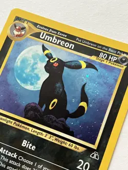 Pokemon TCG Umbreon Holo Neo Discovery 11/75 SWIRL 🌀LP** Card Vintage - Image 2