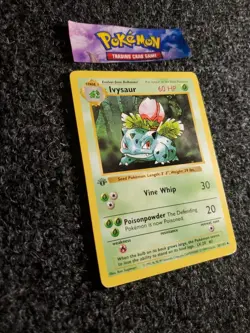 1st Edition Shadowless Ivysaur Base Set Pokemon Card 30/102 LP-NM - Image 3