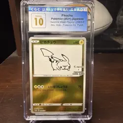 Pikachu 208/S-P Yu Nagaba Japanese Pokemon (2021) PROMO Card PRISTINE CGC 10 - Image 1