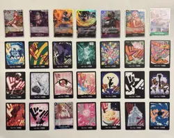 ONE PIECE 28 CARD LOT DON!! SUPER RARE NAMI LUFFY ZORO BOA PUDDING SANJI REBECCA - Image 1
