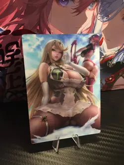 Lenticular Waifu Card Xenoblade Goddess Story 3 Image CCG Double Sided Anime - Image 1