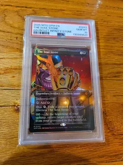 MTG Magic The Gathering The Soul Stone 0243 Borderless Spider-Man Thanos PSA 10 - Image 1