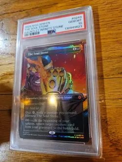 MTG Magic The Gathering The Soul Stone 0243 Borderless Spider-Man Thanos PSA 10 - Image 2