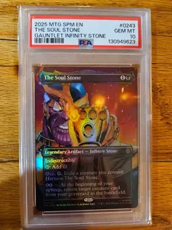 MTG Magic The Gathering The Soul Stone 0243 Borderless Spider-Man Thanos PSA 10 - Image 5