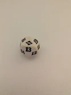 MTG d20 Spindown 20-side Life Counter die Modern Horizons White - Image 1
