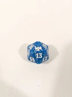 MTG d20 Spindown 20-sided Life Counter die dice Innistrad Crimson Vow Blue - Image 1