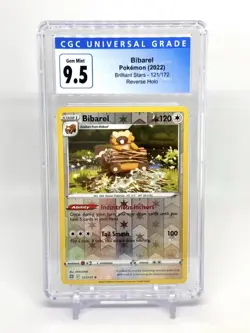 Pokemon TCG Bibarel 2022 Brilliant Stars 121/172 Reverse Holo CGC 9.5- US SELLER - Image 1