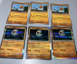 3x Lunatone 74/132 & 3x Solrock 75/132 - Playset - Pokemon TCG - Mega Evolution - Image 1
