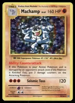 Machamp 59/108 XY Evolutions Holo Rare Pokemon - NM - Image 1
