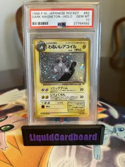 1997 Pokemon Japanese Team Rocket Dark Magneton - Holo # 82 PSA - 10 - Image 1