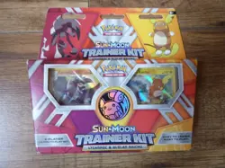 Lycanroc & Alolan Raichu Trainer Kit Sun & Moon Starter Set TCG 2016 Pokemon New - Image 1