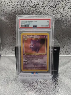 PSA 5 - 1999 Pokemon - 1st Edition Fossil Gengar Holo 5/62 - Holo Foil WOTC - Image 1