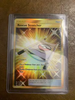 Pokemon Rescue Stretcher 165/147 SM Burning Shadows Secret Rare Gold - Image 1