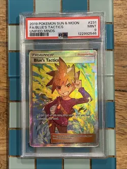 GRADED PSA 9 2019 Pokemon Sun & Moon FA/Blue’s Tactics Unified Minds #231 - Image 1