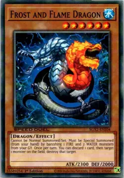 Frost and Flame Dragon #SGX2-ENE04 Yugioh Lightly played 1st Edition - Image 1
